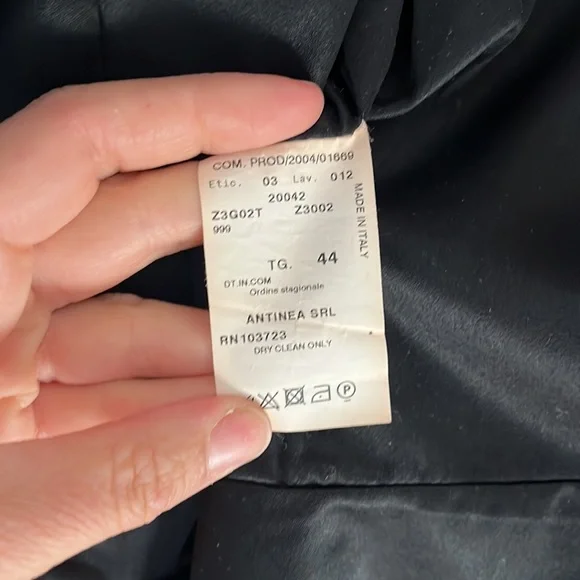 Emporio Armani made in Italy black blazer size 10